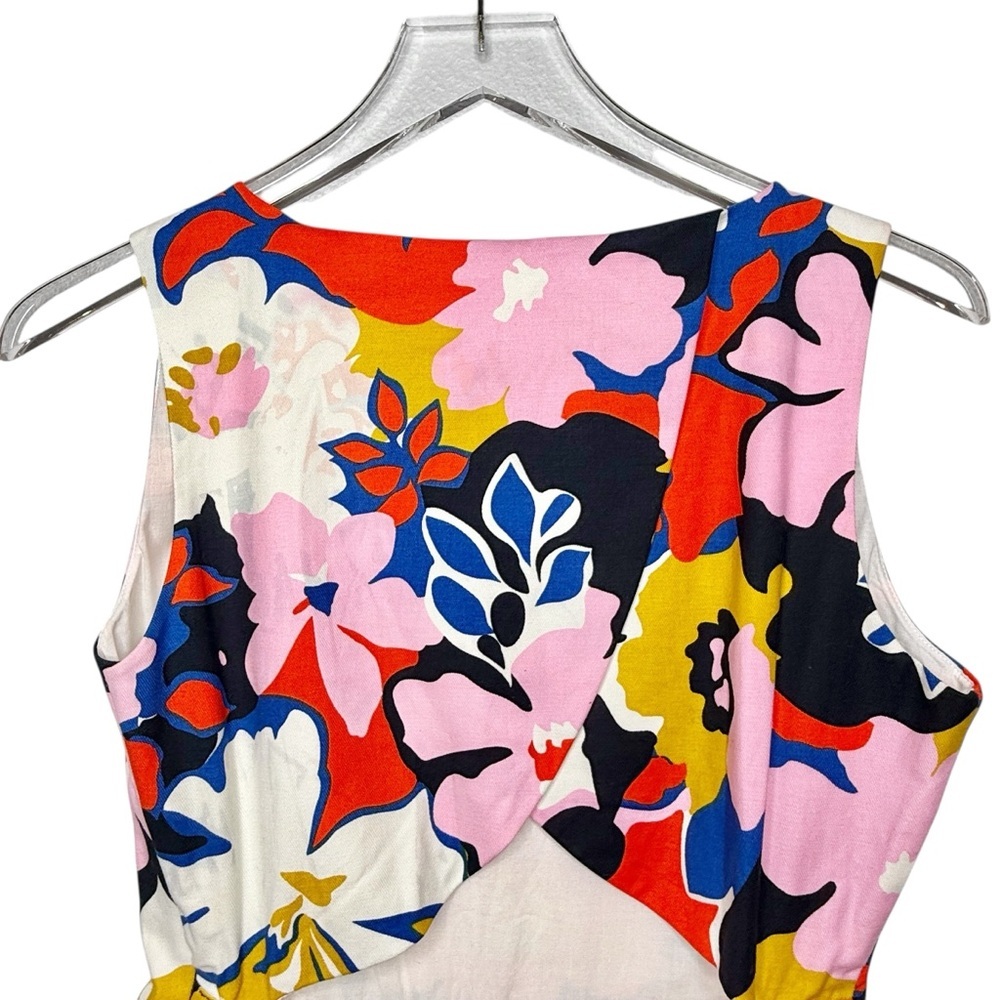 Anthropologie Whit Two Petal Print Open Back Floral Women’s Shift Dress Sz 4 - Picture 15 of 16